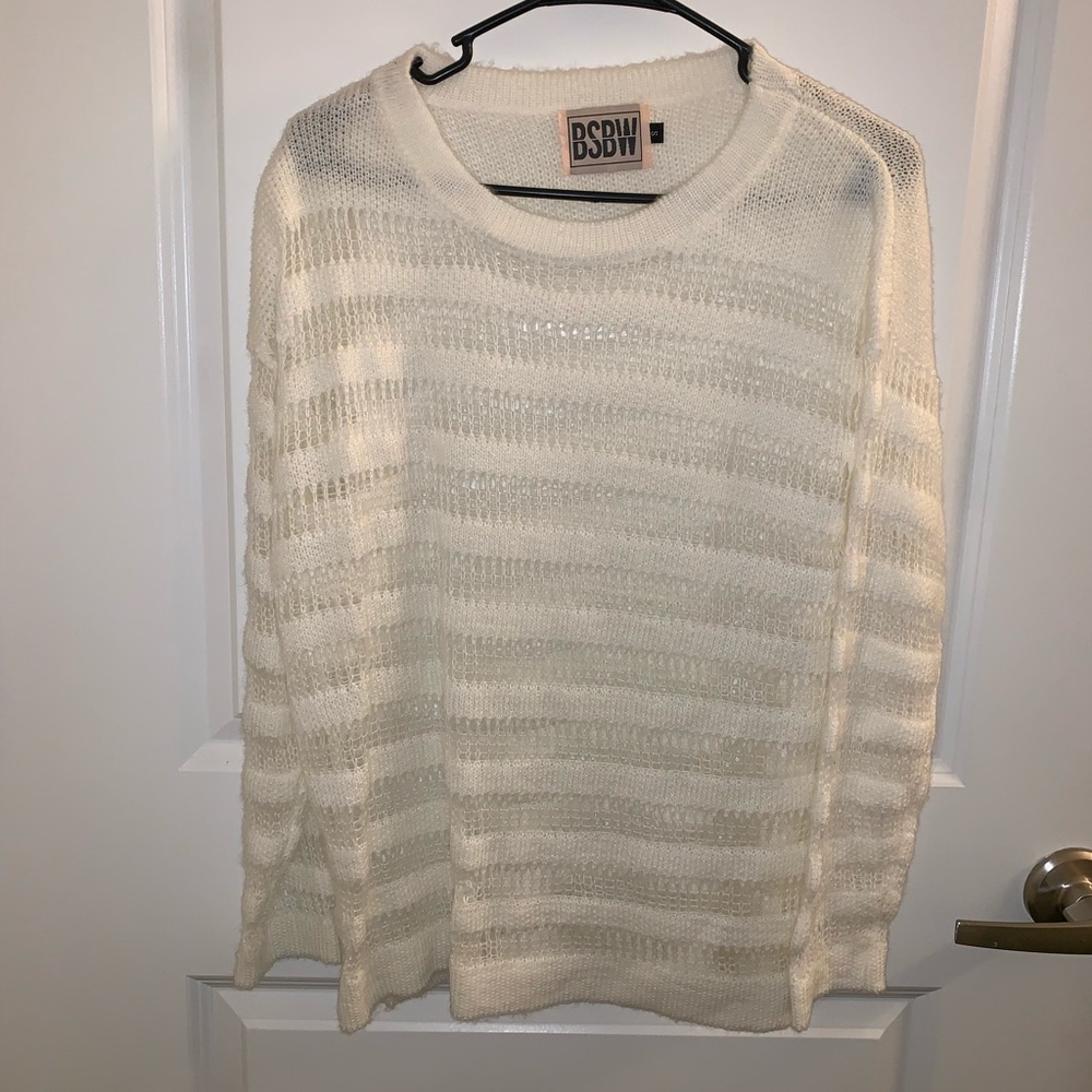 BSBW White See-Through Sweater
